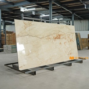 undefined-Vitrified Cream Slab Floor and Wall Tile Code29067 (1200x2400mm, Glossy)