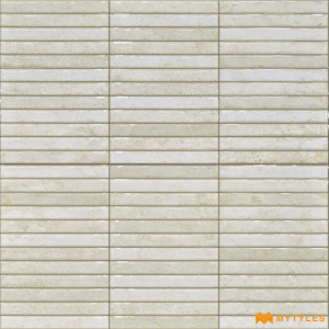 undefined-Ceramic Cream Kitkat Mosaic Wall Tile Code27561 (300x600mm, Glossy)