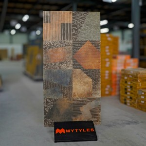 undefined-Vitrified Brown Floor and Wall Tile Code9796 (600x1200mm, Matt)