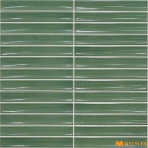 undefined-Ceramic Green Kitkat Wall Tile Code33884 (300x300mm, Glossy)