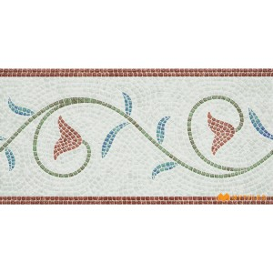 undefined-Cream and Blue Carpet Design Floor and Wall Tile Code30727 (150x300mm, Matt)