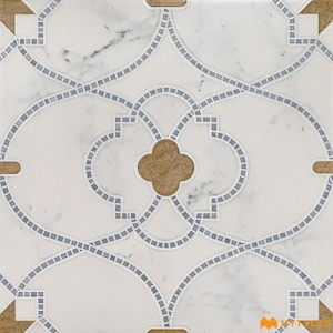 undefined-Ceramic White Moroccan Floor and Wall Tile Code33705 (300x300mm, Carving Matt)