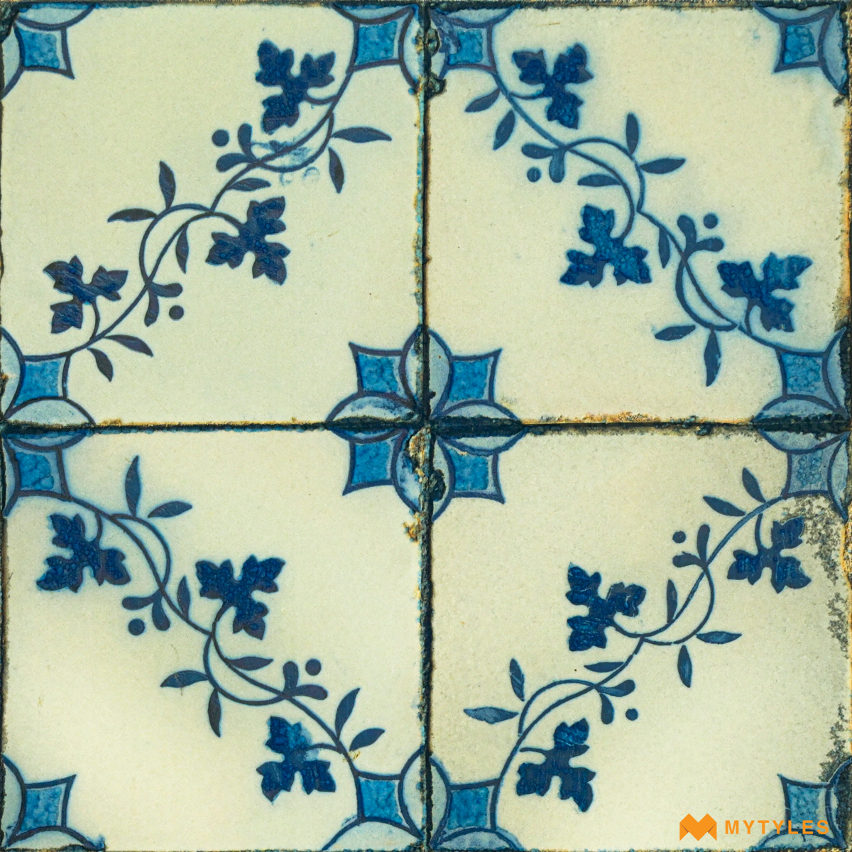 Buy Vitrified 300x300 mm Matt Blue Moroccan Tile