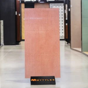 undefined-Vitrified Terracotta Textured Wall Tile Code37867 (600x1200mm, Glossy)