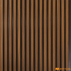 undefined-Brown Louver Wall Panels Code34786 (6Inchx8Feet, Matt)