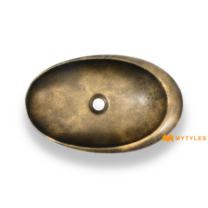 undefined-Quartz Black Gold Wash Basin Code16863 (280x460mm, Matt)