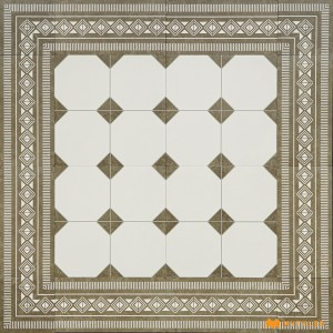 undefined-White and Beige Carpet Design Floor and Wall Tile Code30694 (300x300mm, Matt)