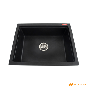 undefined-Futura Kitchen Sink - Quartz Series FS 2418 NQ Black Code14126 (24x18x8 inch,Single Bowl)