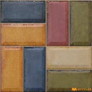 undefined-Multi Color Textured Wall Tile Code26716 (300x300mm, Matt )