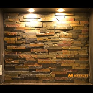undefined-Natural Stone Cladding Code 16427 - Multi Slate Panel (9Pcs )-MYT040