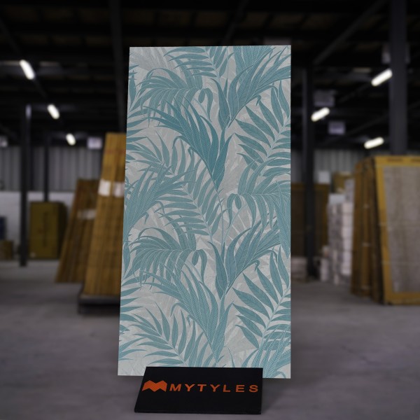 Tropical Tiles-Vitrified Blue Tropical Floor and Wall Tile Code32492 (600x1200mm, Matt)