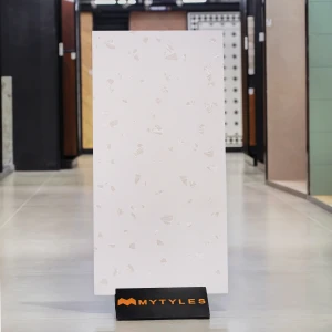 undefined-White Terrazzo Floor and Wall Tile Code36983 (600x1200mm, Carving Matt)