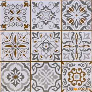 undefined-Ceramic White Moroccan Floor and Wall Tile Code27335 (300x300mm, Matt)
