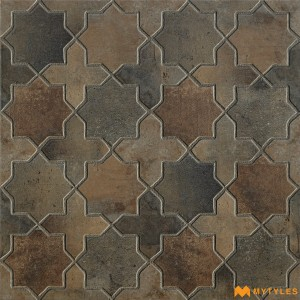 undefined-Vitrified Brown Digital Parking Floor and Wall Tile Code29047 (500x500mm, Matt)