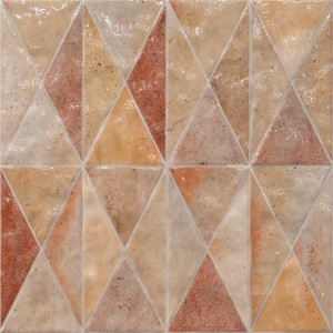 undefined-Ceramic Orange Geometric Wall Tile Code36069 (300x300mm, Glossy)