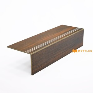 undefined-Vitrified Brown Step Tile Code31956 (300x900mm, Matt)