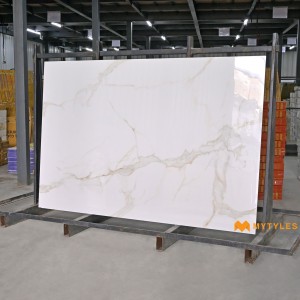 undefined-Vitrified White Slab Floor and Wall Tile Code29581 (1200x1800mm, Glossy)