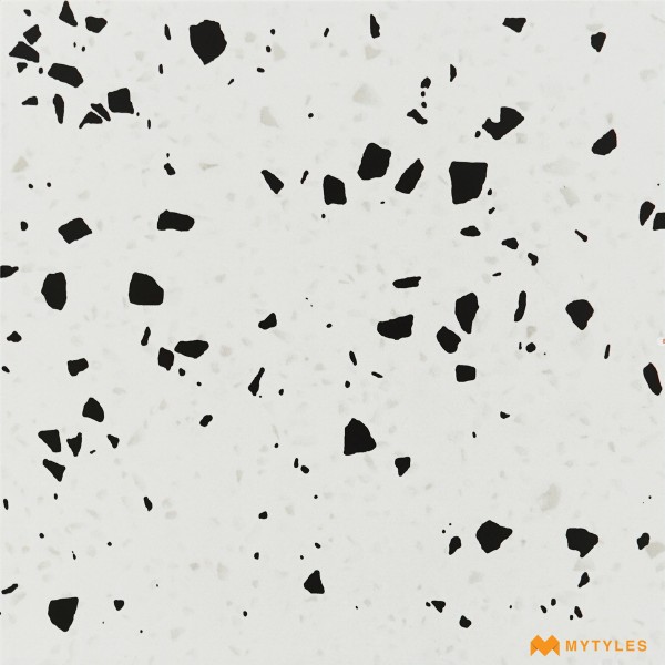 Terrazzo Tiles-Ceramic White Terrazzo Floor and Wall Tile Code27430 (300x300mm, Matt)