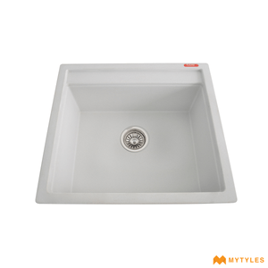 undefined-Futura Kitchen Sink - Quartz Series - FS 2220 NQ White Code14125 (22x20x8 inch,Single Bowl )