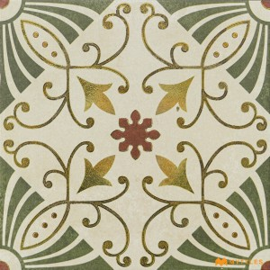 undefined-Vitrified Green Moroccan Floor and Wall Tile Code33630 (300x300mm, Metallic)