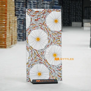 undefined-White Abstract Floor and Wall Tile Code38920 (600x1200mm, Glossy with Matt)