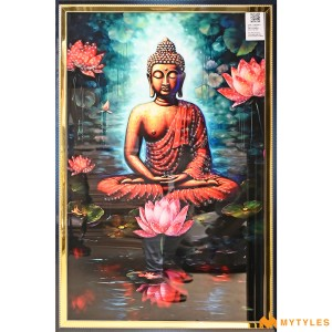 undefined-Blue Buddha Poster Wall Tile Code35306 (600x900mm, Glossy)