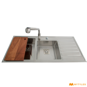 undefined-Futura Kitchen Sink - Intelligent Sink Series FS 4720 IS Code14106 (47x20x9 Inch, Double Bowl)