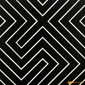 undefined-Vitrified Black Moroccan Floor and Wall Tile Code31796B (300x300mm, Matt)