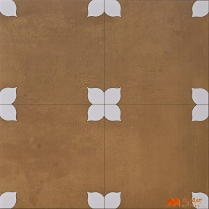 undefined-Vitrified Brown Digital Parking Floor and Wall Tile Code36613 (400x400mm, Matt)