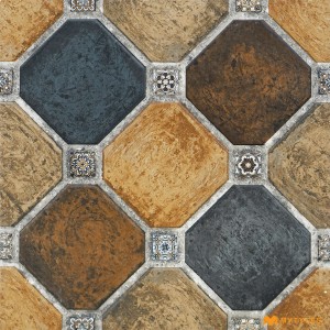 undefined-Vitrified Brown Digital Parking Floor and Wall Tile Code32893 (400x400mm, Matt)