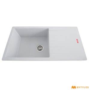 undefined-Futura Kitchen Sink - Quartz Series FS 3618 NQ White Code14142 (36x18x9 Inch, Single Bowl )