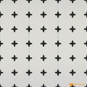 undefined-Imported White and Black Moroccan Wall Tile Code29339 (400x1200mm, Matt)