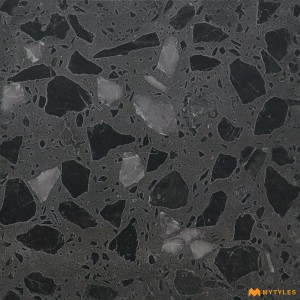 undefined-Vitrified Black Digital Parking Floor and Wall Tile Code25271 (400x400mm, Matt)