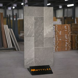 undefined-Vitrified Gray Floor and Wall Tile Code33773 (600x1200mm, Matt)