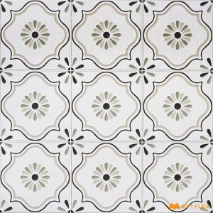 undefined-White Moroccan Floor and Wall Tile Code37986 (600x600mm, Matt)