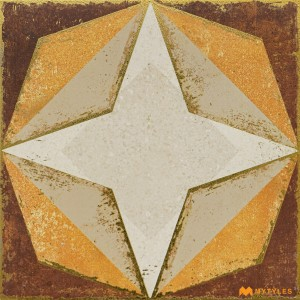 undefined-Vitrified Red Moroccan Floor and Wall Tile Code33631 (300x300mm, Metallic)