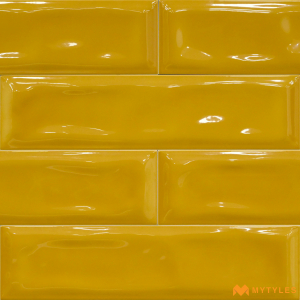 undefined-Ceramic Yellow Subway Wall Tile Code27082 (75x300mm, Glossy)