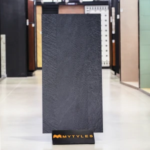 undefined-Vitrified Black Textured Wall Tile Code36949 (600x1200mm, Matt)