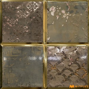 undefined-Ceramic Olive Geometric Wall Tile Code34515 (300x300mm, Metallic)