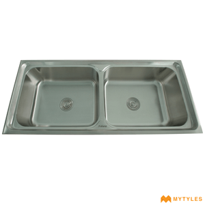 undefined-Futura Kitchen Sink - Dura Double Bowl Code14152 (45x20x9 Inch)