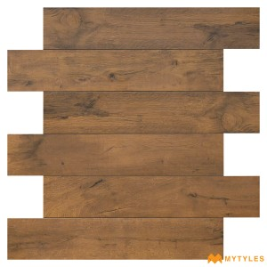 undefined-Vitrified Brown Wooden Floor and Wall Tile Code35957 (200x1200mm, Matt)