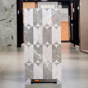 undefined-Vitrified Gray Floor and Wall Tile Code37022 (600x1200mm, Glossy)