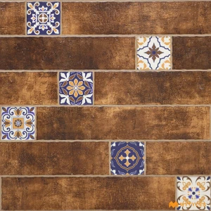 undefined-Brown Wooden Floor and Wall Tile Code37957 (600x600mm, Matt)