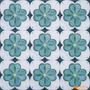 undefined-Vitrified Blue Moroccan Floor and Wall Tile Code37875 (600x600mm, Carving Matt)