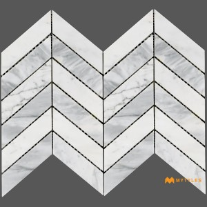 undefined-Imported White Mosaic Floor and Wall Tile Code32780 (235x330mm, Matt)