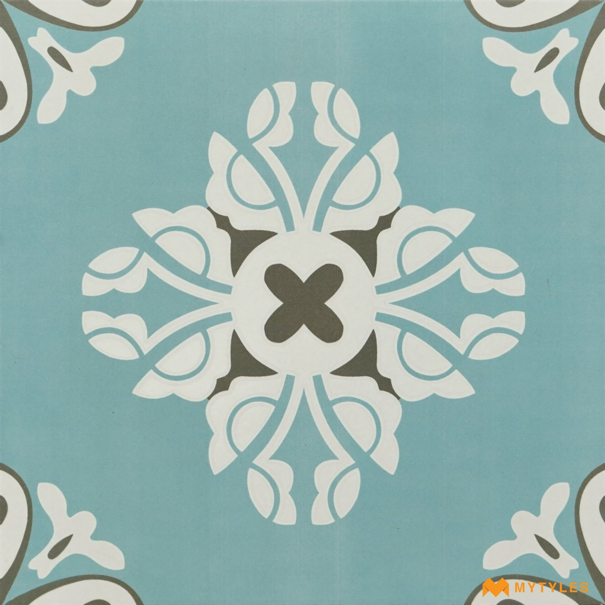Buy 300x300 mm Vitrified Blue Moroccan Floor And Wall Tile
