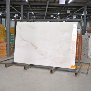 undefined-Vitrified Cream Slab Floor and Wall Tile Code27887 (1200x1800mm, Glossy)