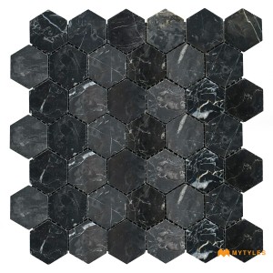 undefined-Imported Black Mosaic Floor and Wall Tile Code32736 (300x300mm, Matt)