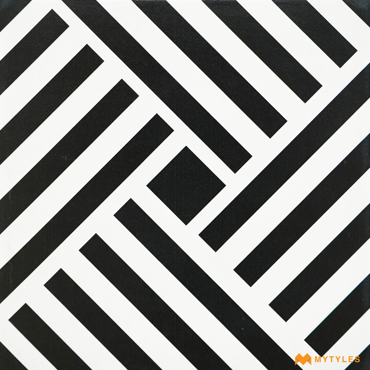 Buy White Black Moroccan Tile 300x300 mm Matt At MyTyles