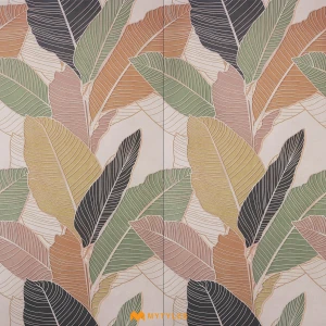 undefined-Vitrified Cream Tropical Floor and Wall Tile Code37337(600x1200mm, Carving Matt)